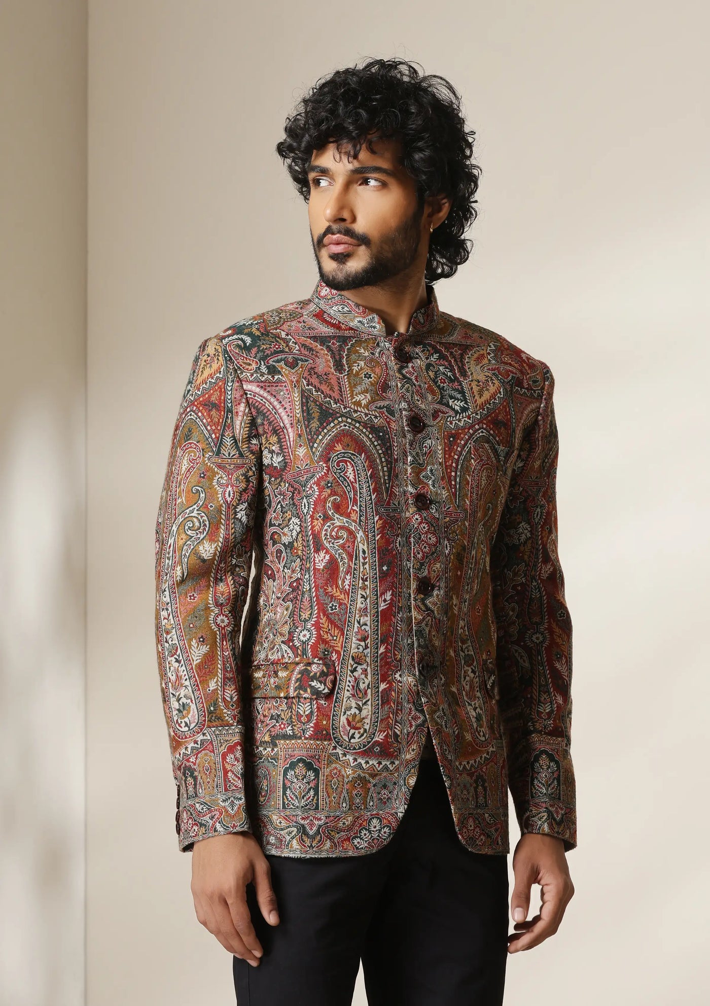 Persian Paisley pashmina blend Jacket/Bandhgala