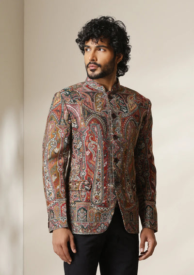 Persian Paisley pashmina blend Jacket/Bandhgala