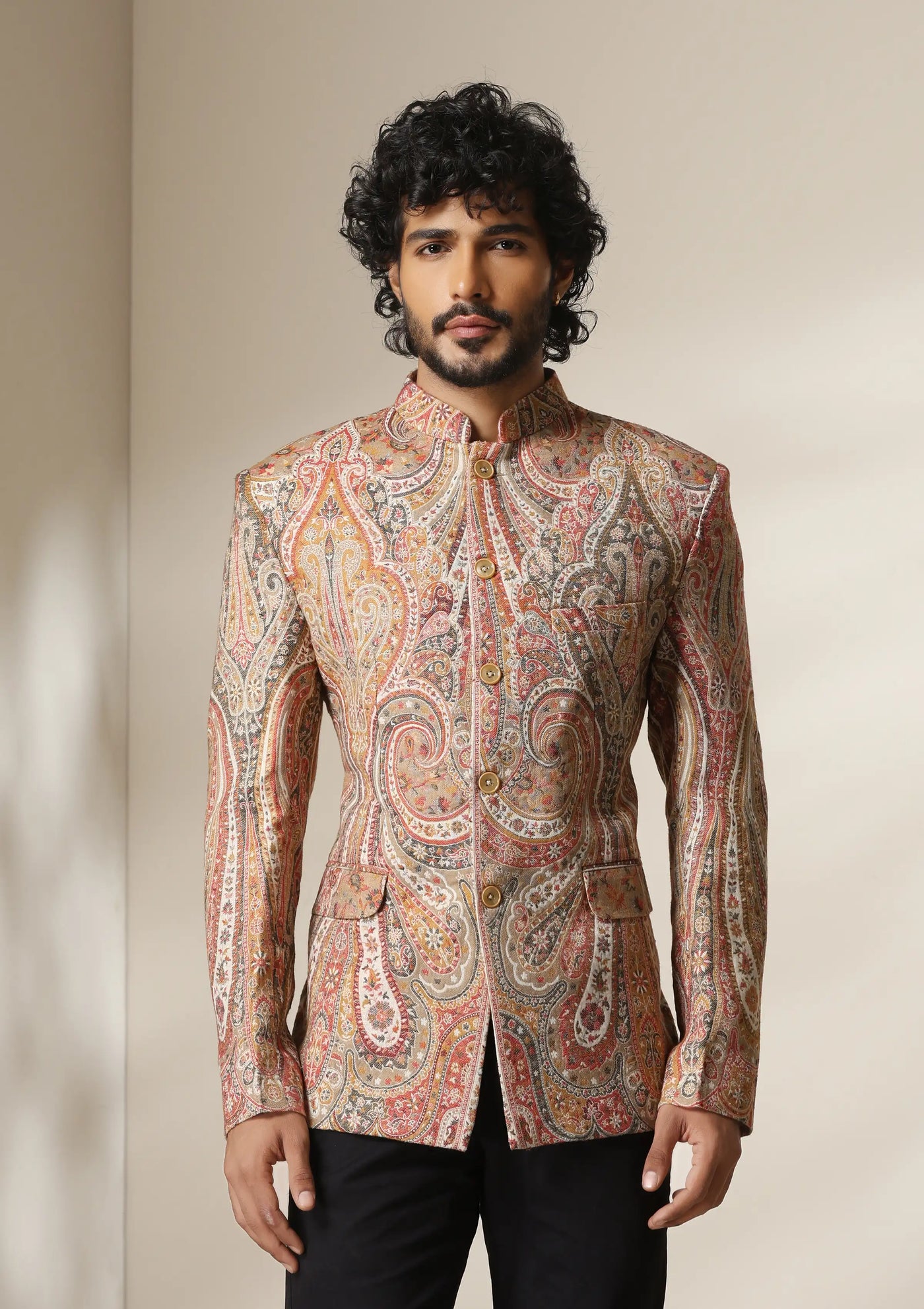 Golden Aura pashmina blend Jacket/Bandhgala