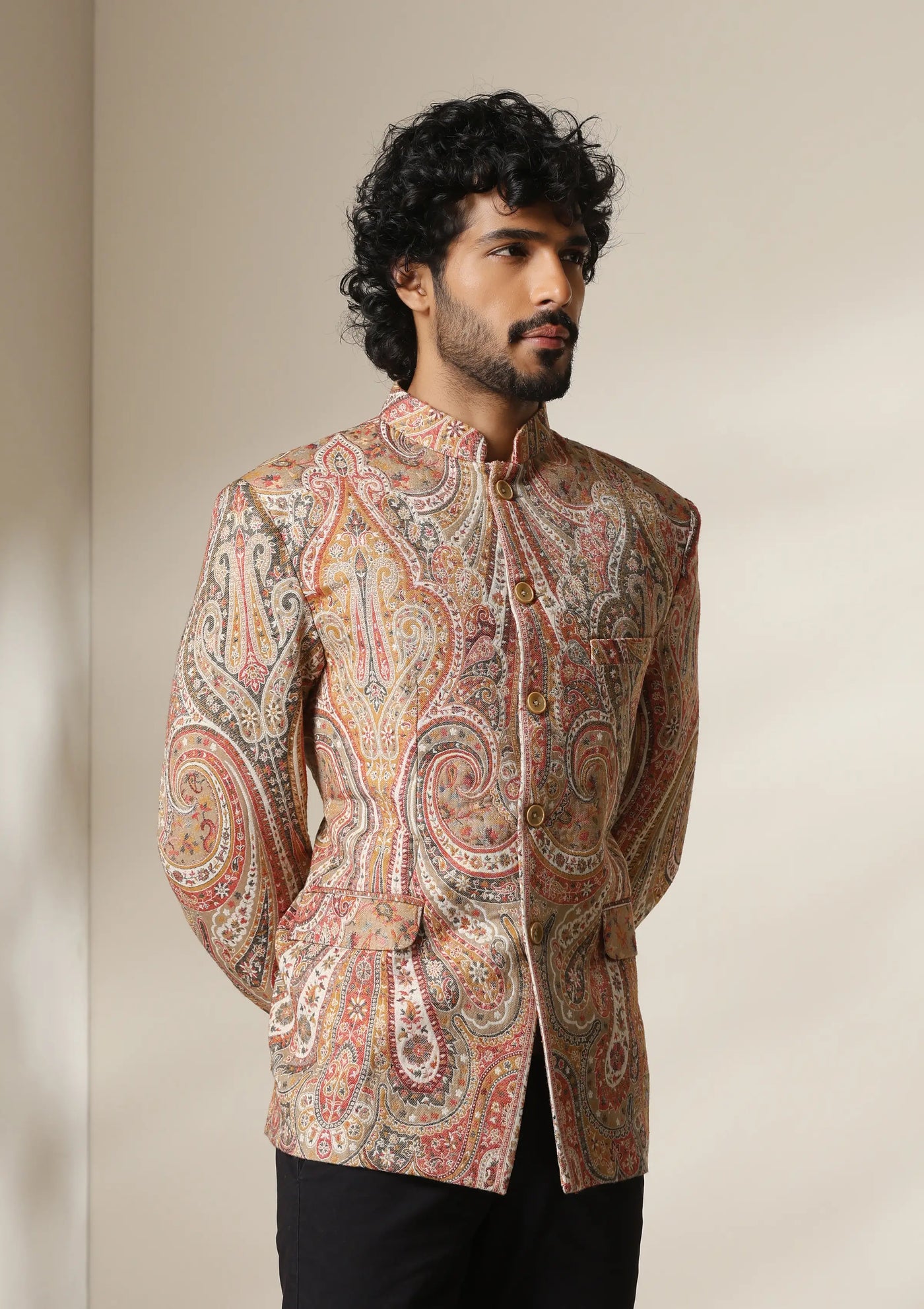 Golden Aura pashmina blend Jacket/Bandhgala