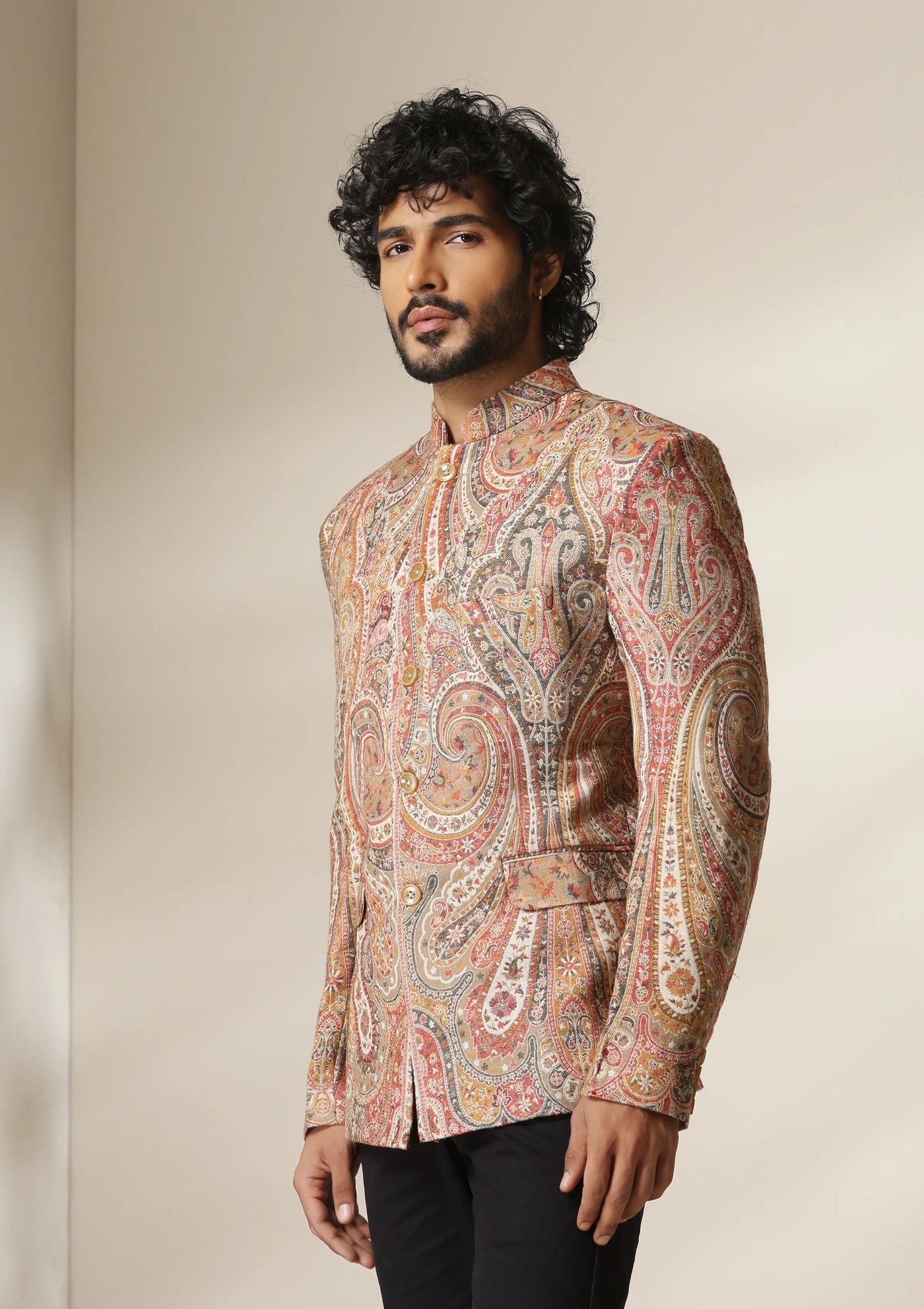 Golden Aura pashmina blend Jacket/Bandhgala