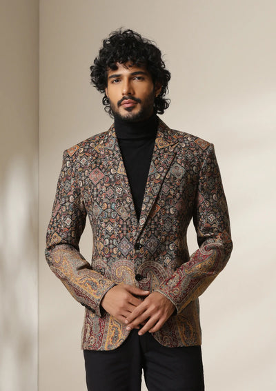 Dusala Mosaic Heritage pashmina blend Blazer/coat