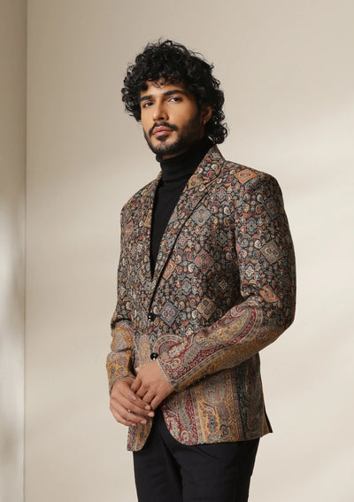 Dusala Mosaic Heritage pashmina blend Blazer/coat