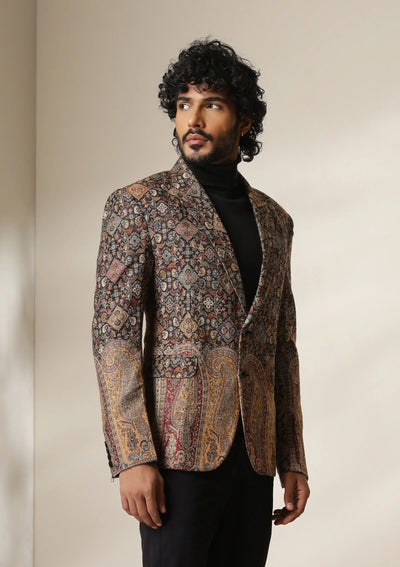 Dusala Mosaic Heritage pashmina blend Blazer/coat