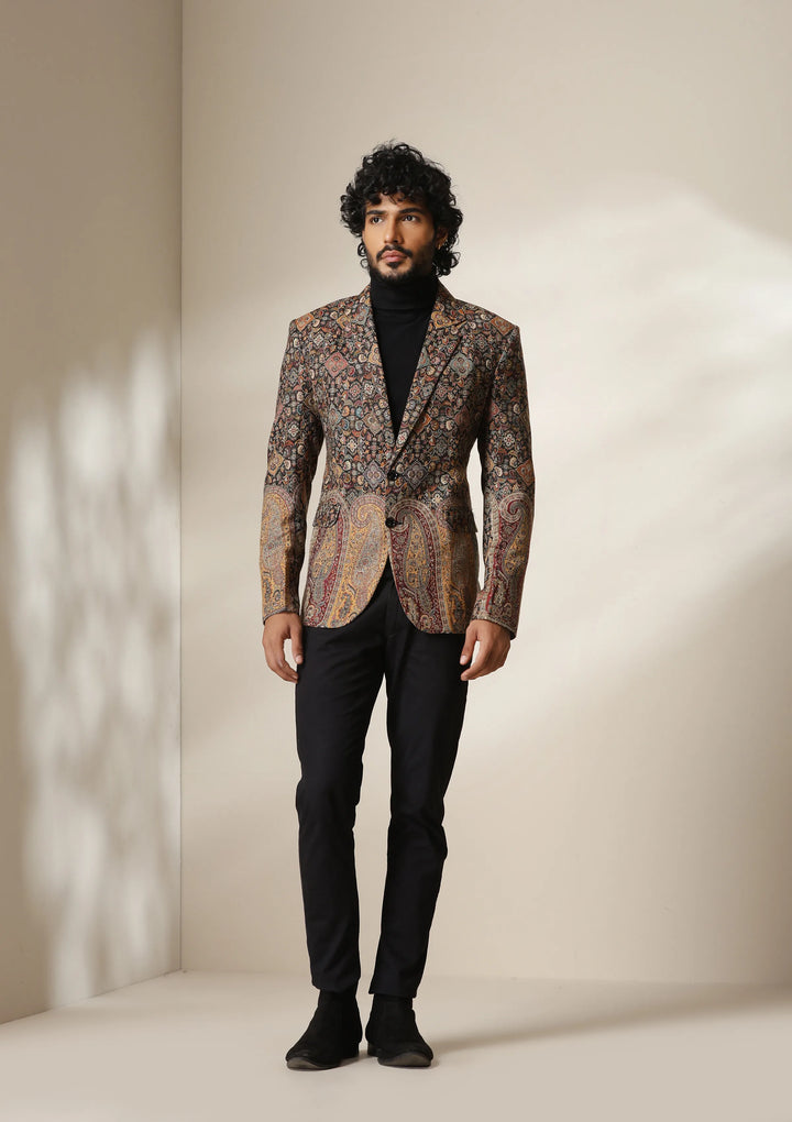 Dusala Mosaic Heritage pashmina blend Blazer/coat