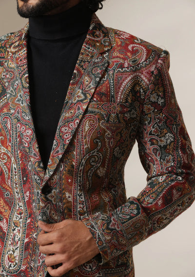 Dusala Regal Rust pashmina blend Blazer/coat