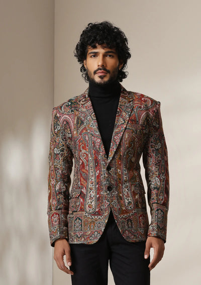 Dusala Regal Rust pashmina blend Blazer/coat