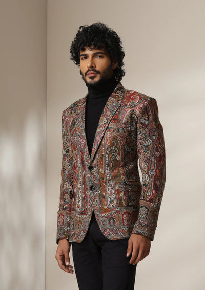 Dusala Regal Rust pashmina blend Blazer/coat