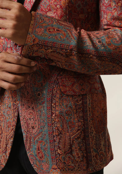 Dusala Crimson Majesty pashmina blend Blazer/coat