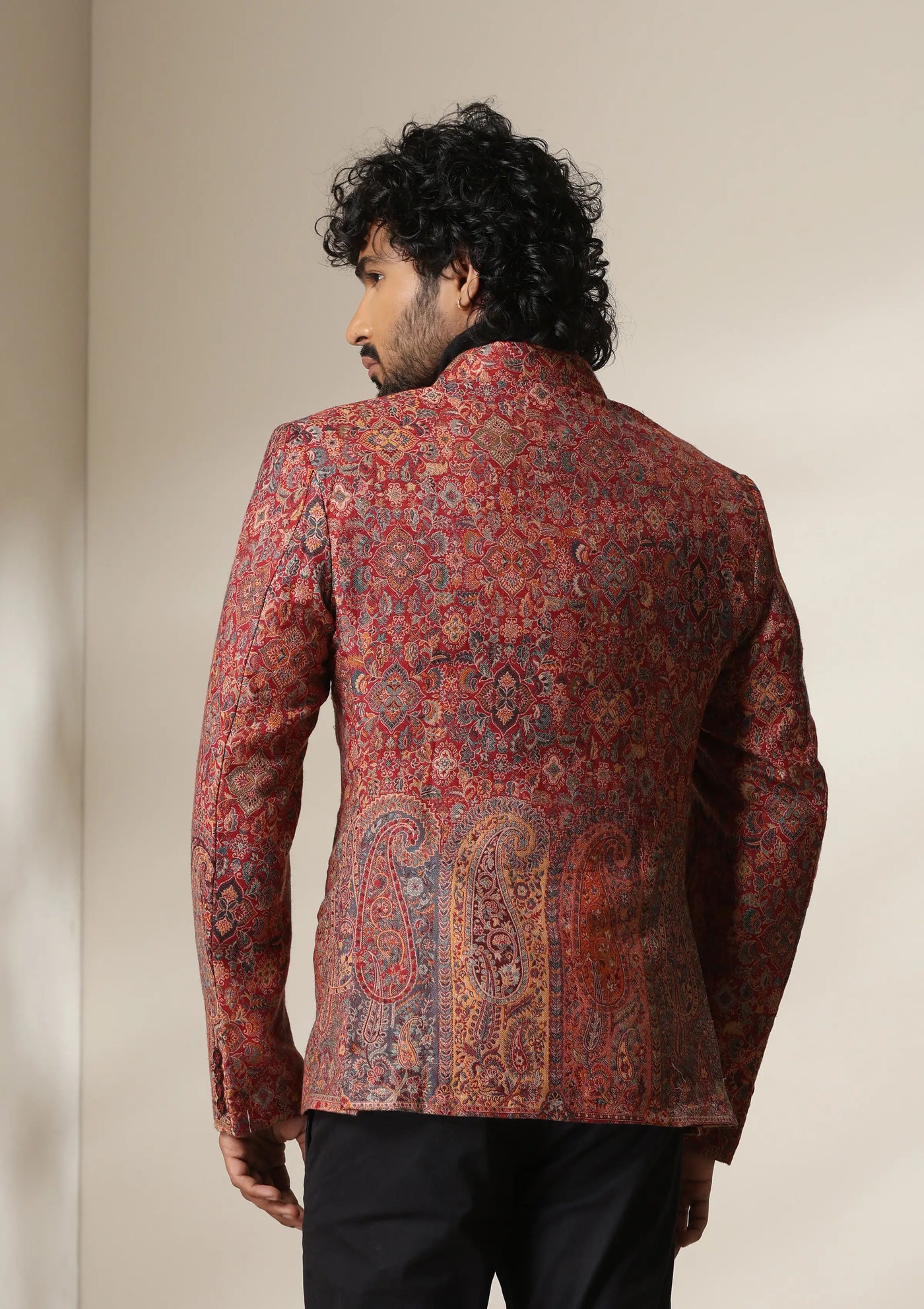 Dusala Crimson Majesty pashmina blend Blazer/coat