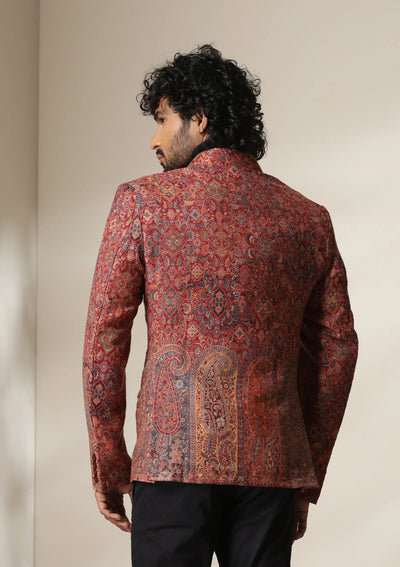 Dusala Crimson Majesty pashmina blend Blazer/coat