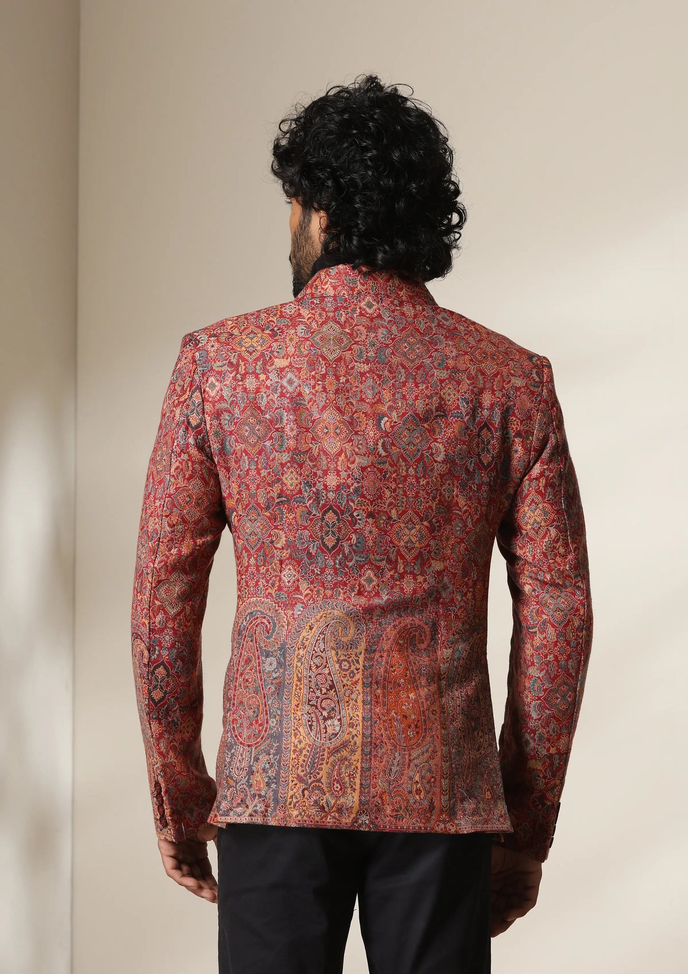 Dusala Crimson Majesty pashmina blend Blazer/coat