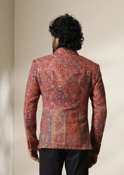 Dusala Crimson Majesty pashmina blend Blazer/coat