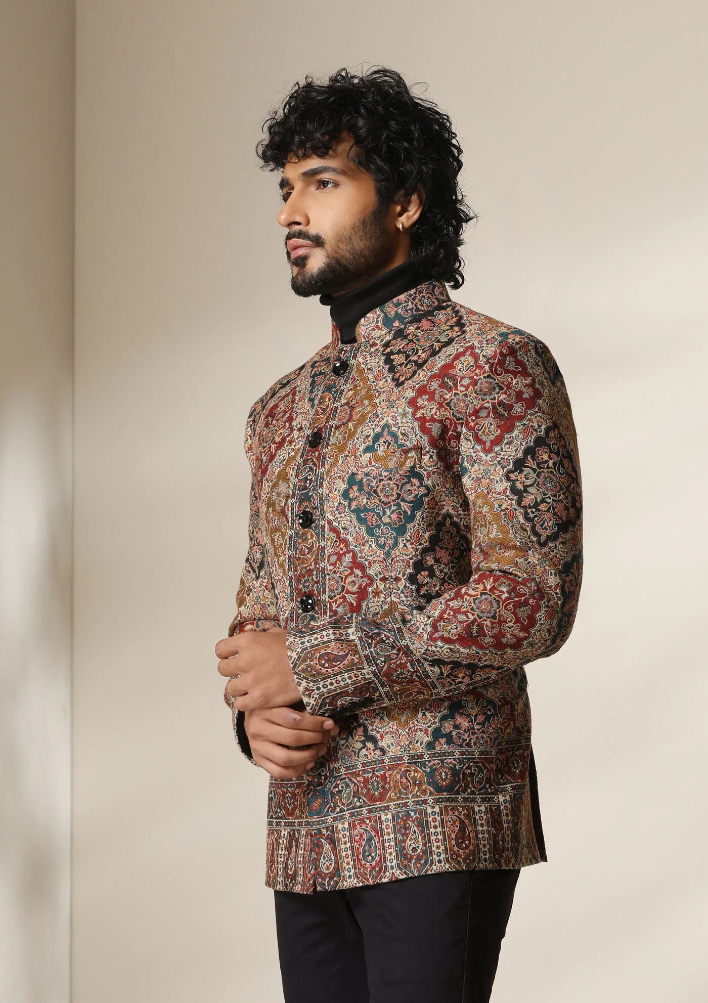 Dusala Heritage Mosaic pashmina blend Blazer/coat