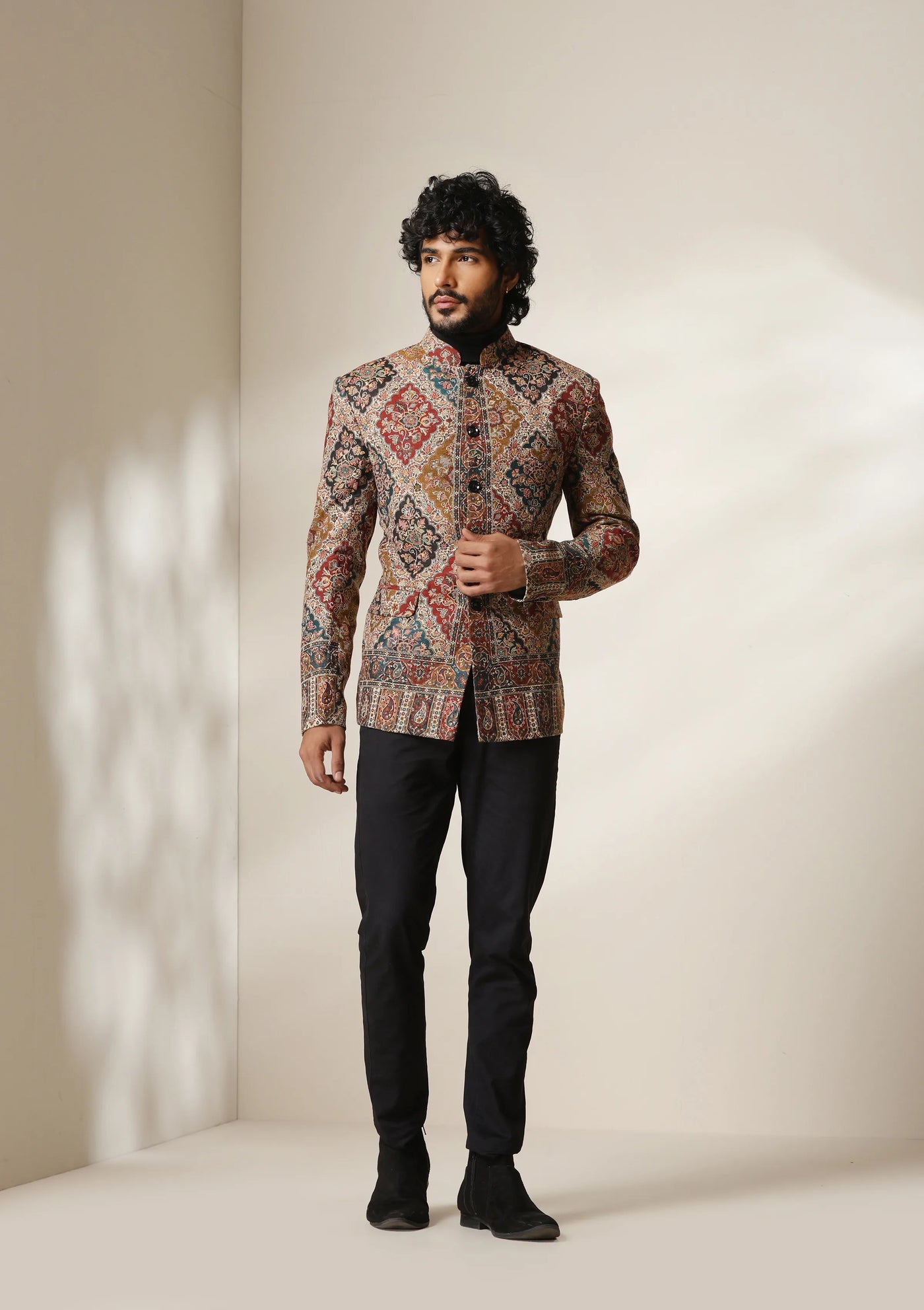 Dusala Heritage Mosaic pashmina blend Blazer/coat