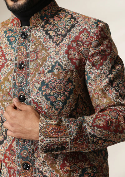 Dusala Heritage Mosaic pashmina blend Blazer/coat