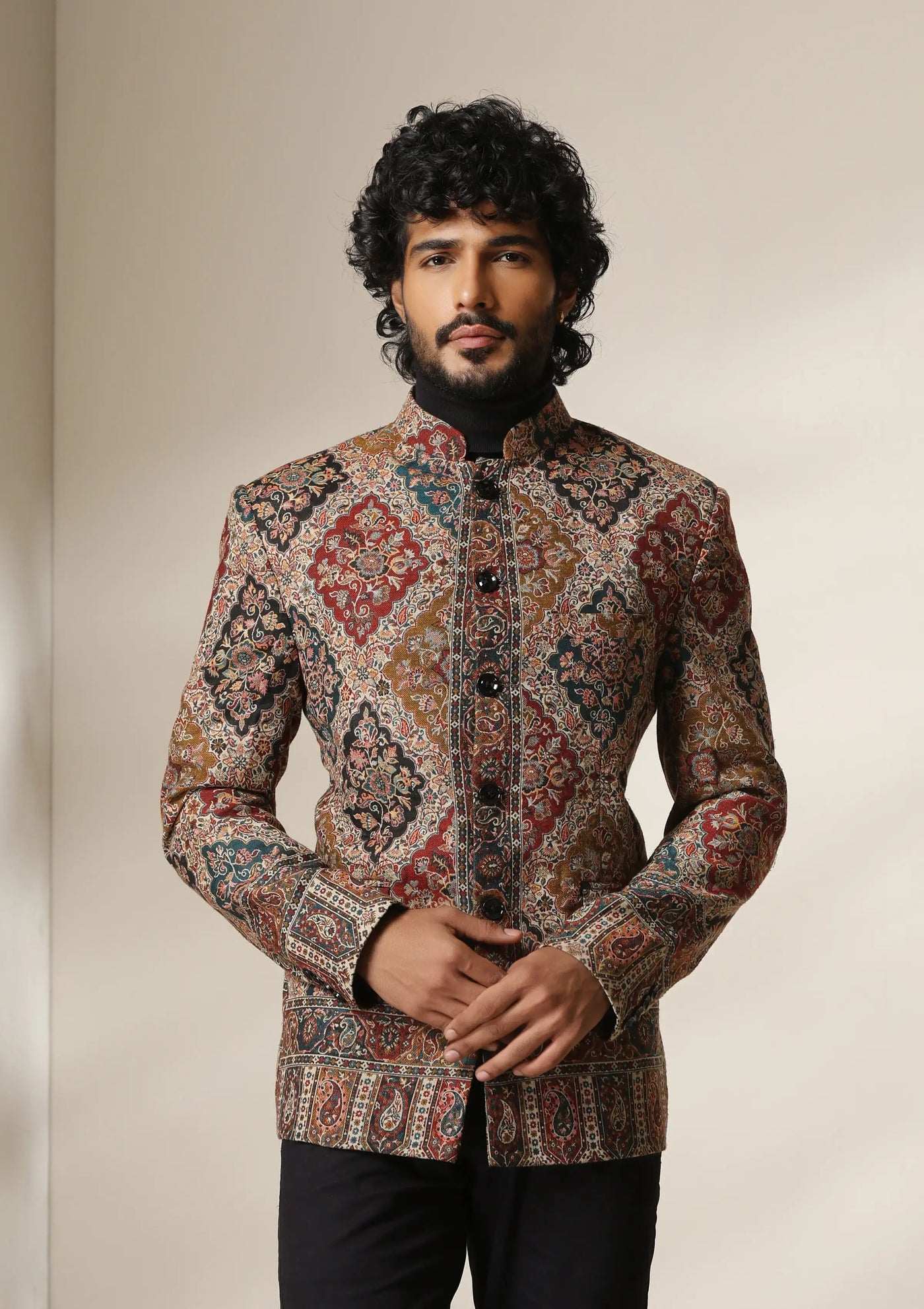 Dusala Heritage Mosaic pashmina blend Blazer/coat