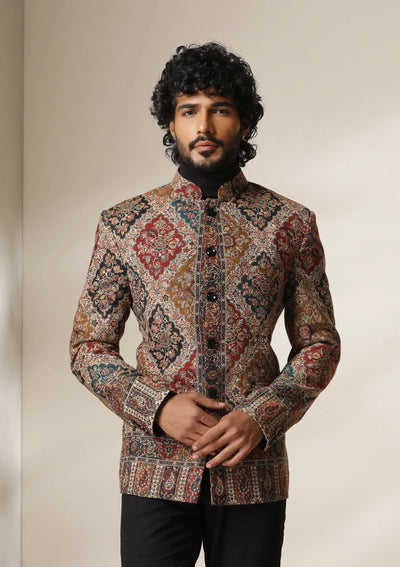 Dusala Heritage Mosaic pashmina blend Blazer/coat