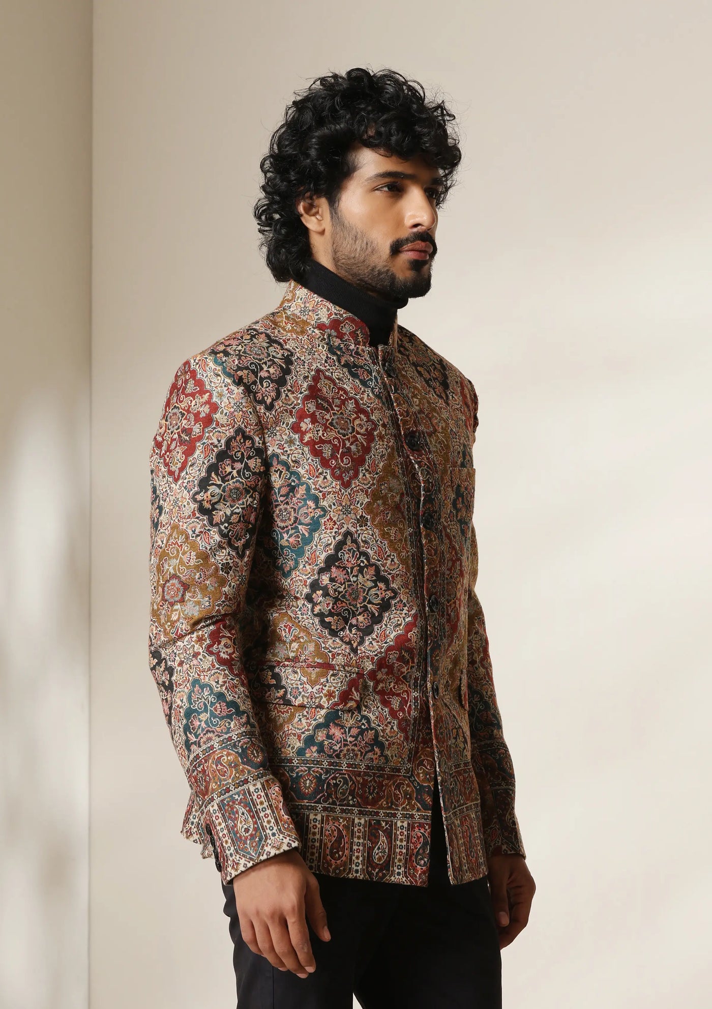 Dusala Heritage Mosaic pashmina blend Blazer/coat
