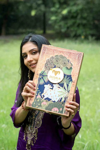 Regal Heritage Pashmina Shawl Gift Box with Artisanal Chocolates