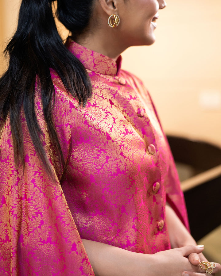 Jodha Banarasi Jacket Co-ord Set: Women&