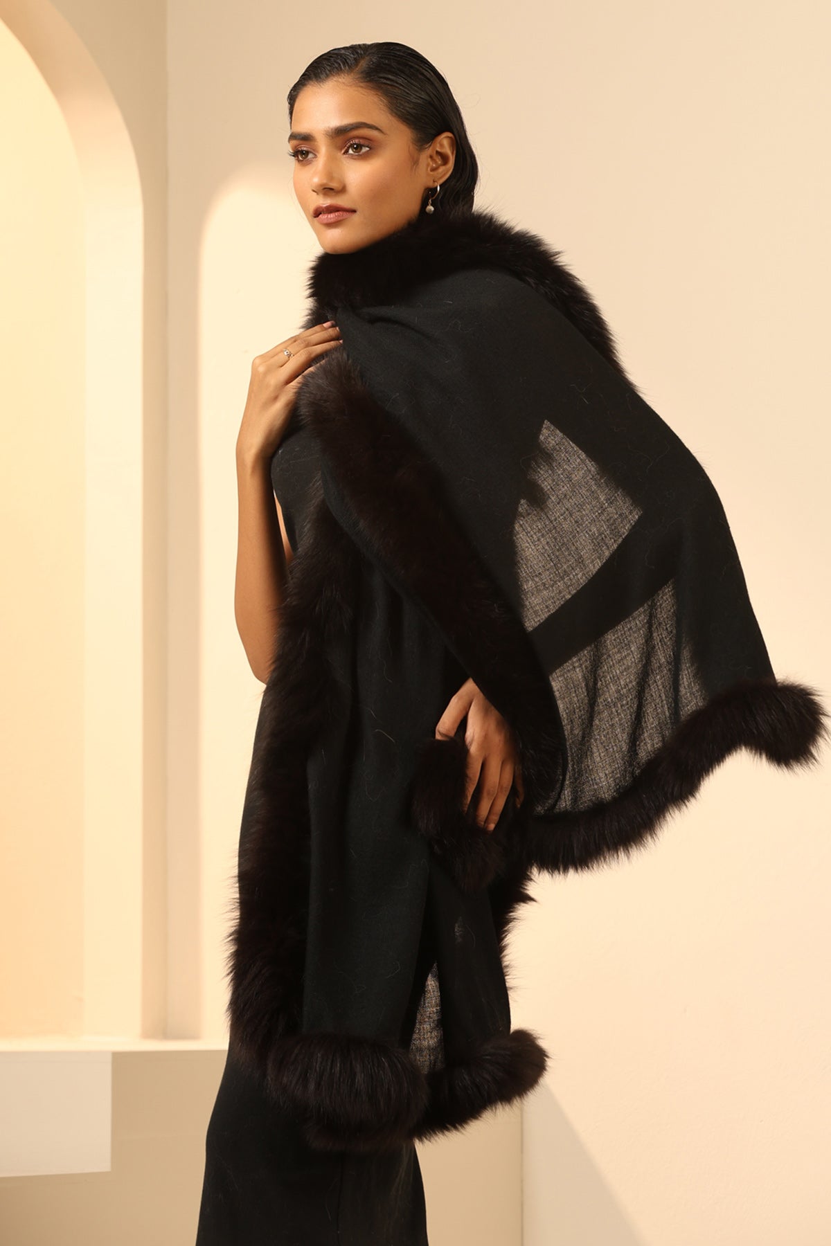 -  Athena Cashmere Fur Stole