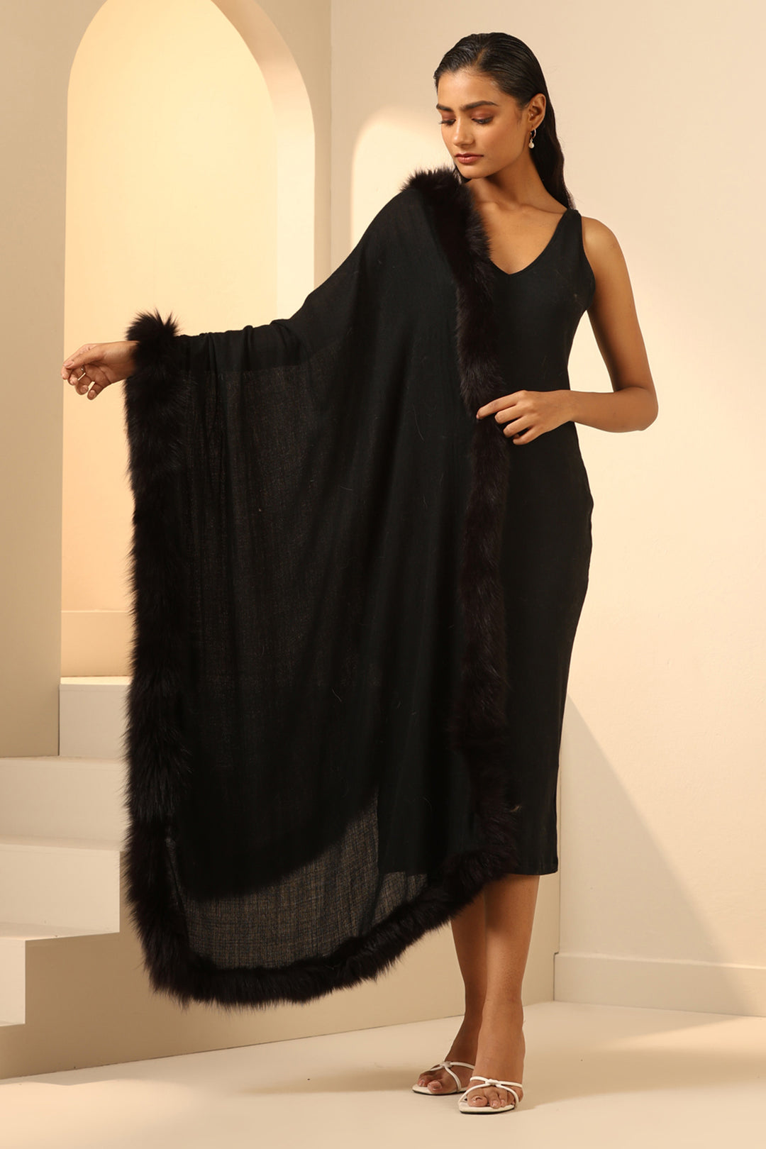 '-  Athena Cashmere Fur Stole