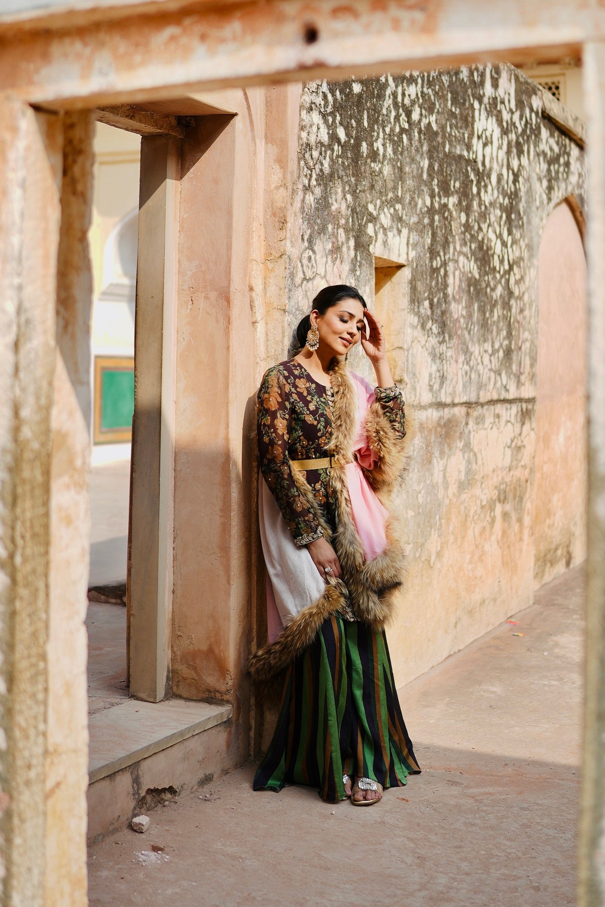 -  Delaney Cashmere Fur Stole