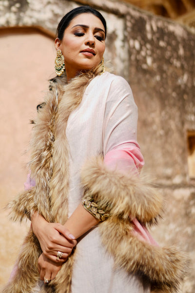 -  Delaney Cashmere Fur Stole