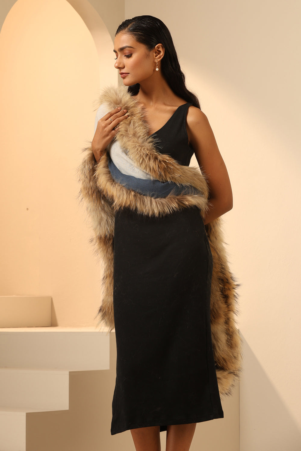 '-  Nyla Cashmere Fur Stole