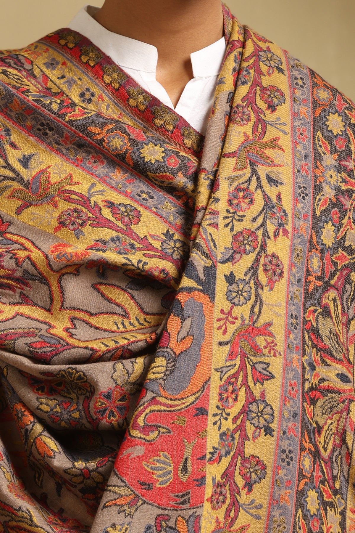 -  Cherry Cashmere Full Shawl