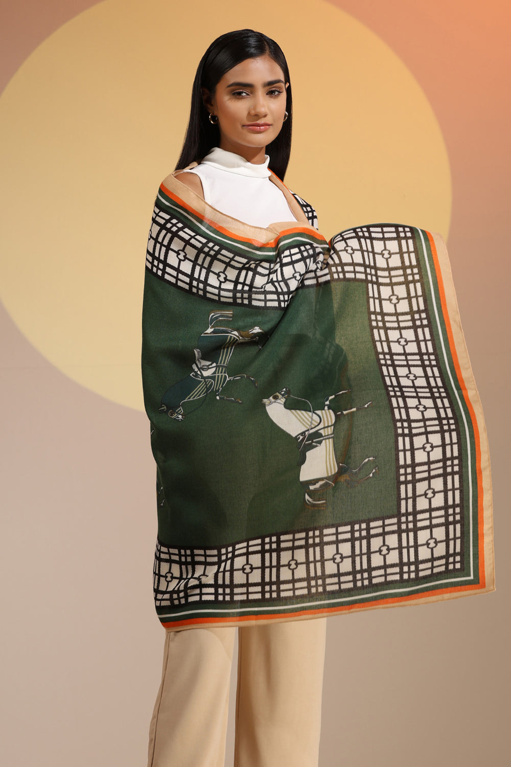 '-  Pony Cotton Scarf