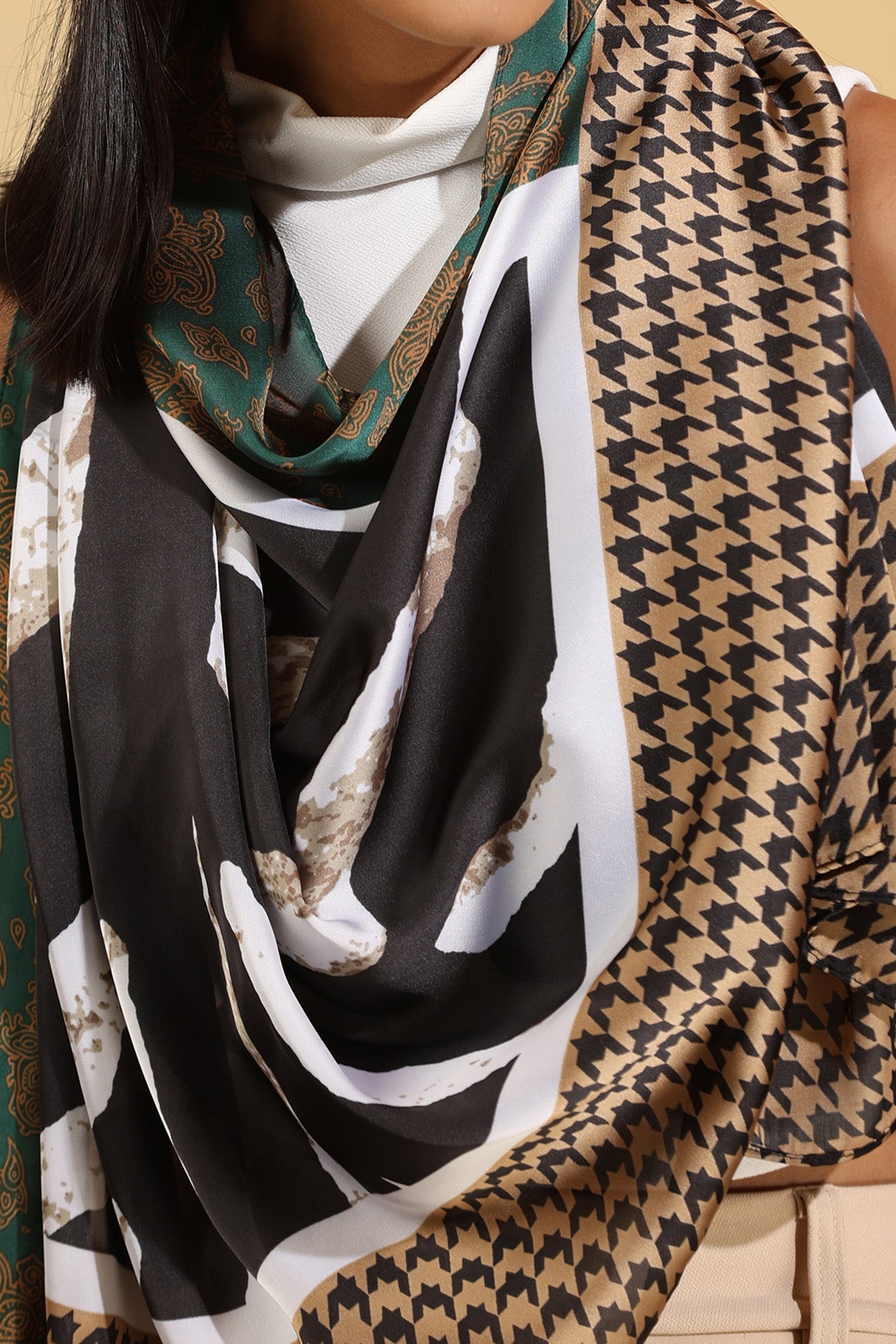 -  Iris Silk Square Scarf