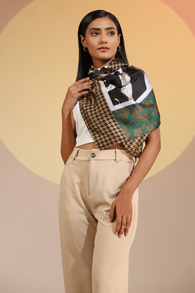 -  Iris Silk Square Scarf