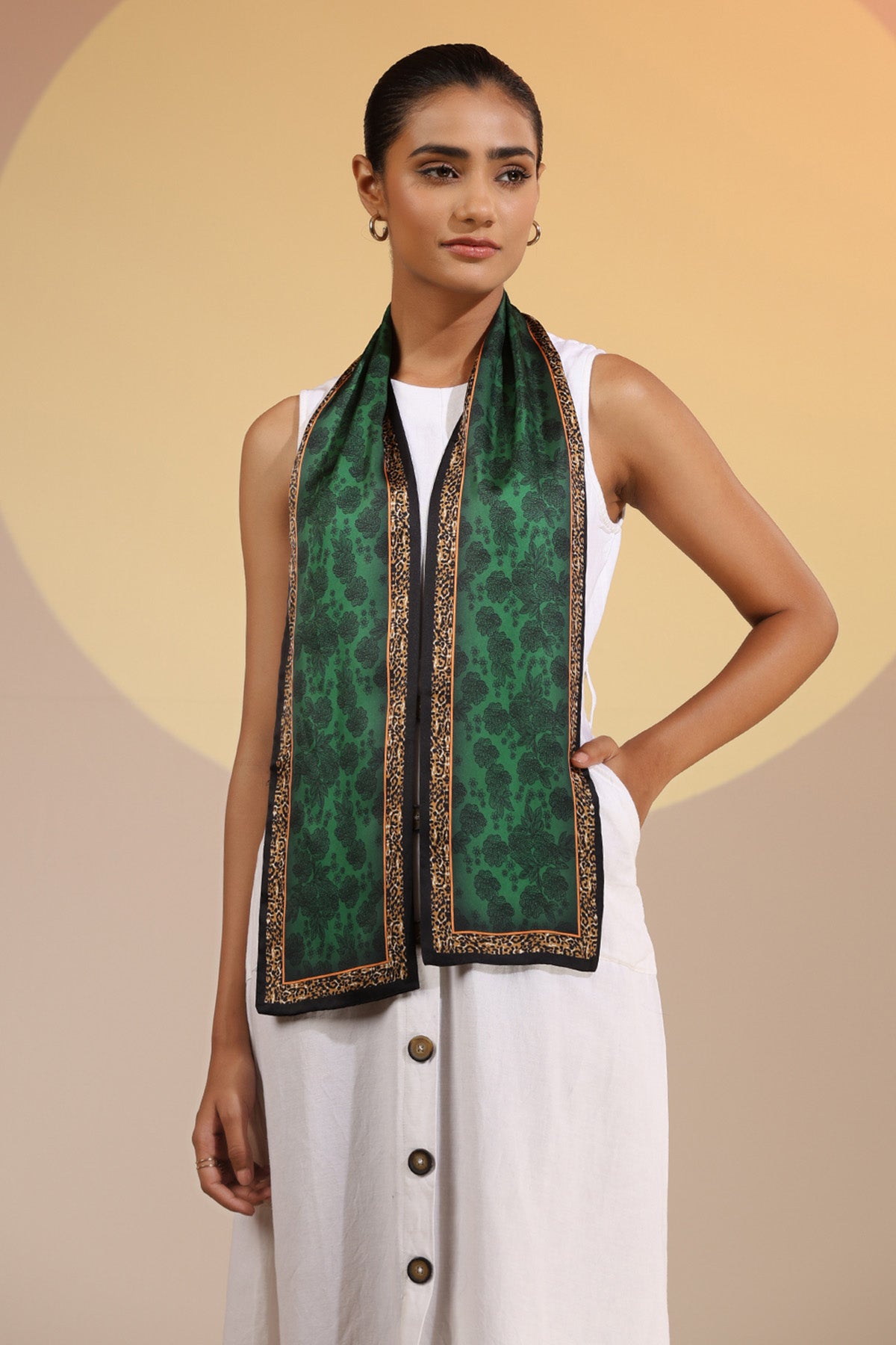 -  Arwa Silk Neck Scarf