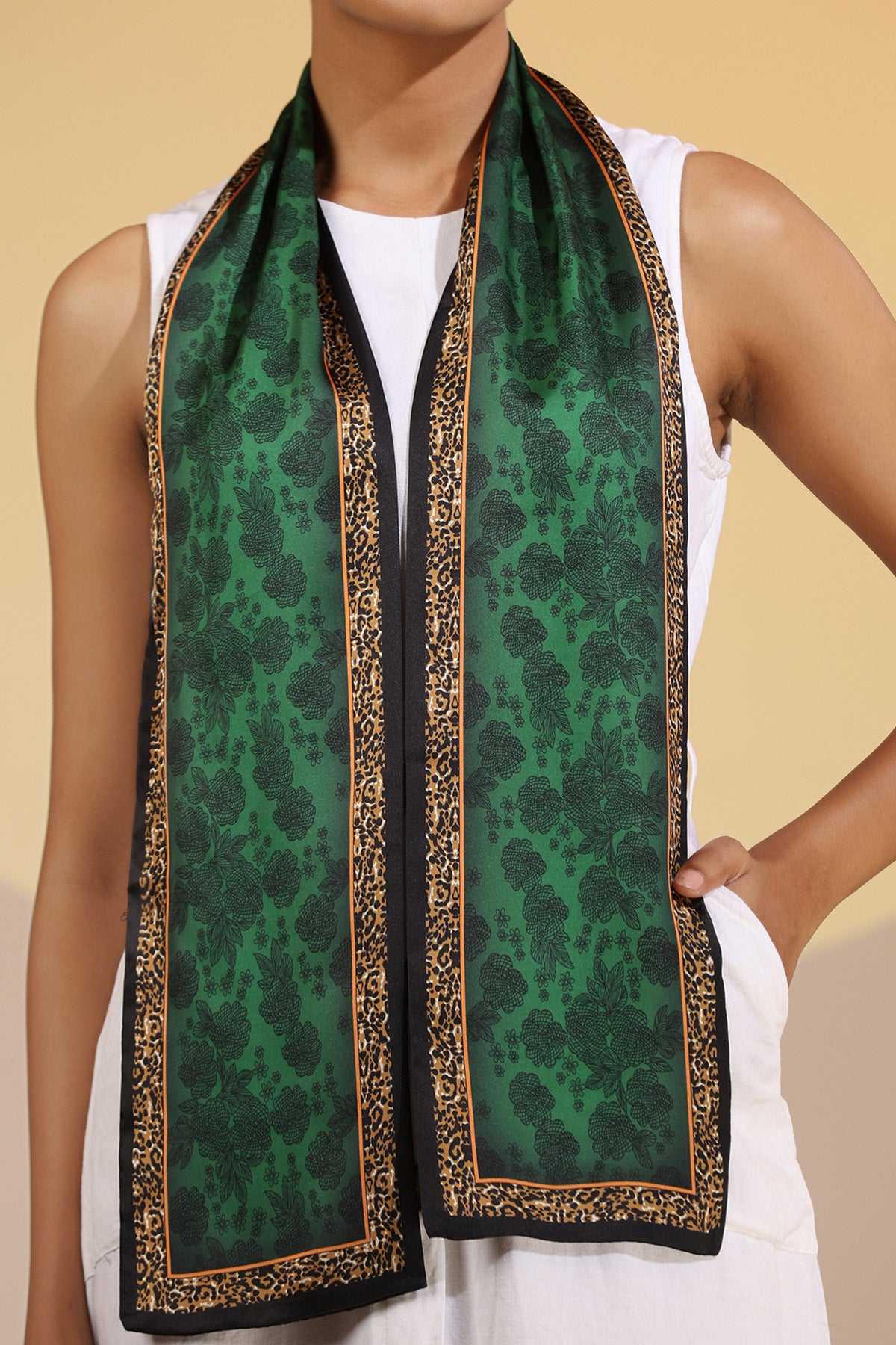-  Arwa Silk Neck Scarf