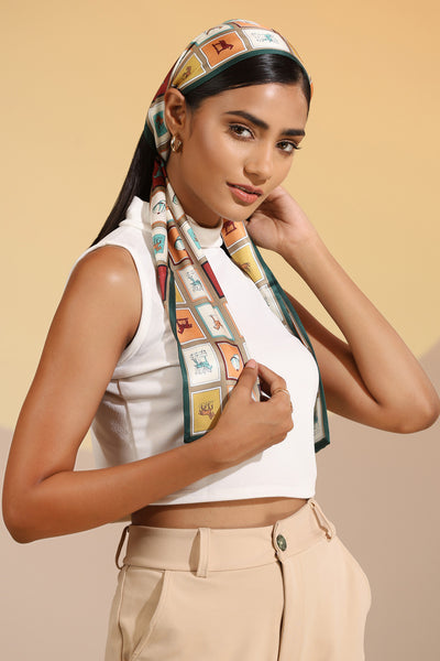 -  Auburn Silk Neck Scarf