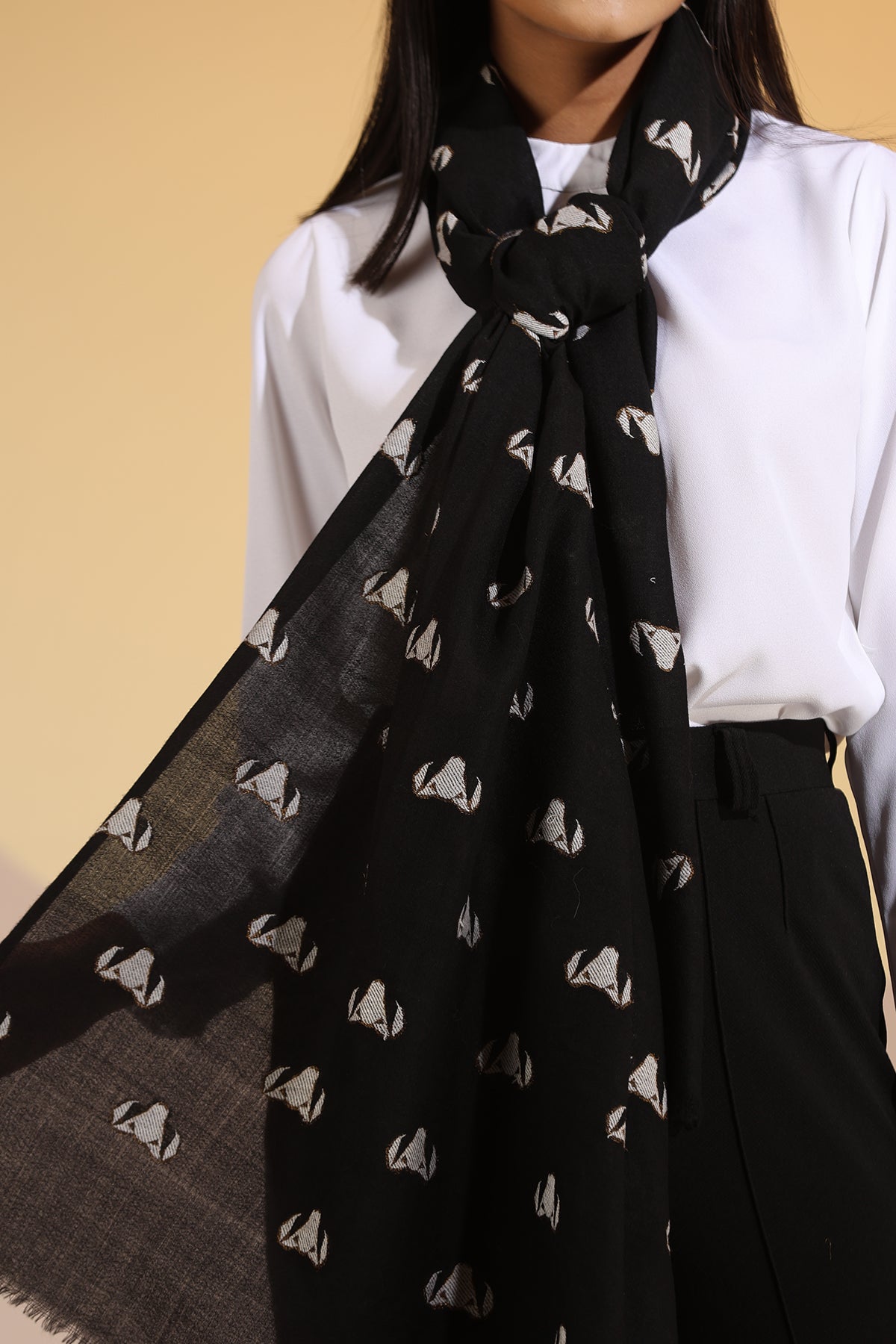 -  Anji Dusala Cashmere Fine Wool Stole