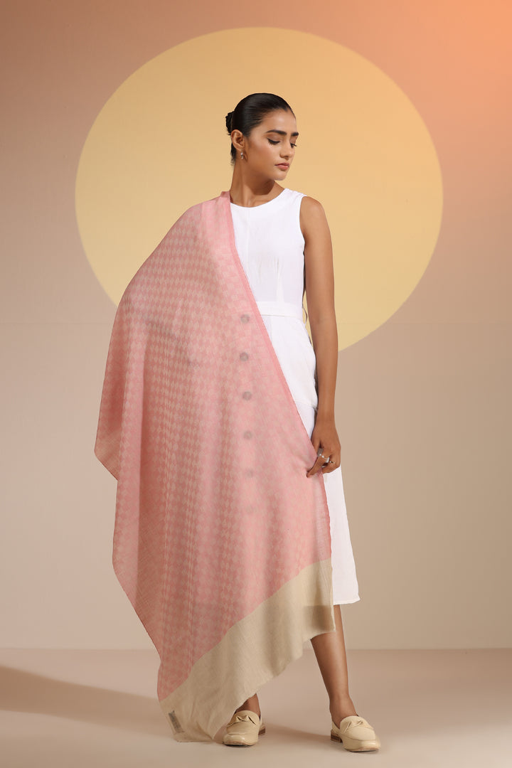 Heritage Pink Pashmina Blend Gift Box with Jewellery Set