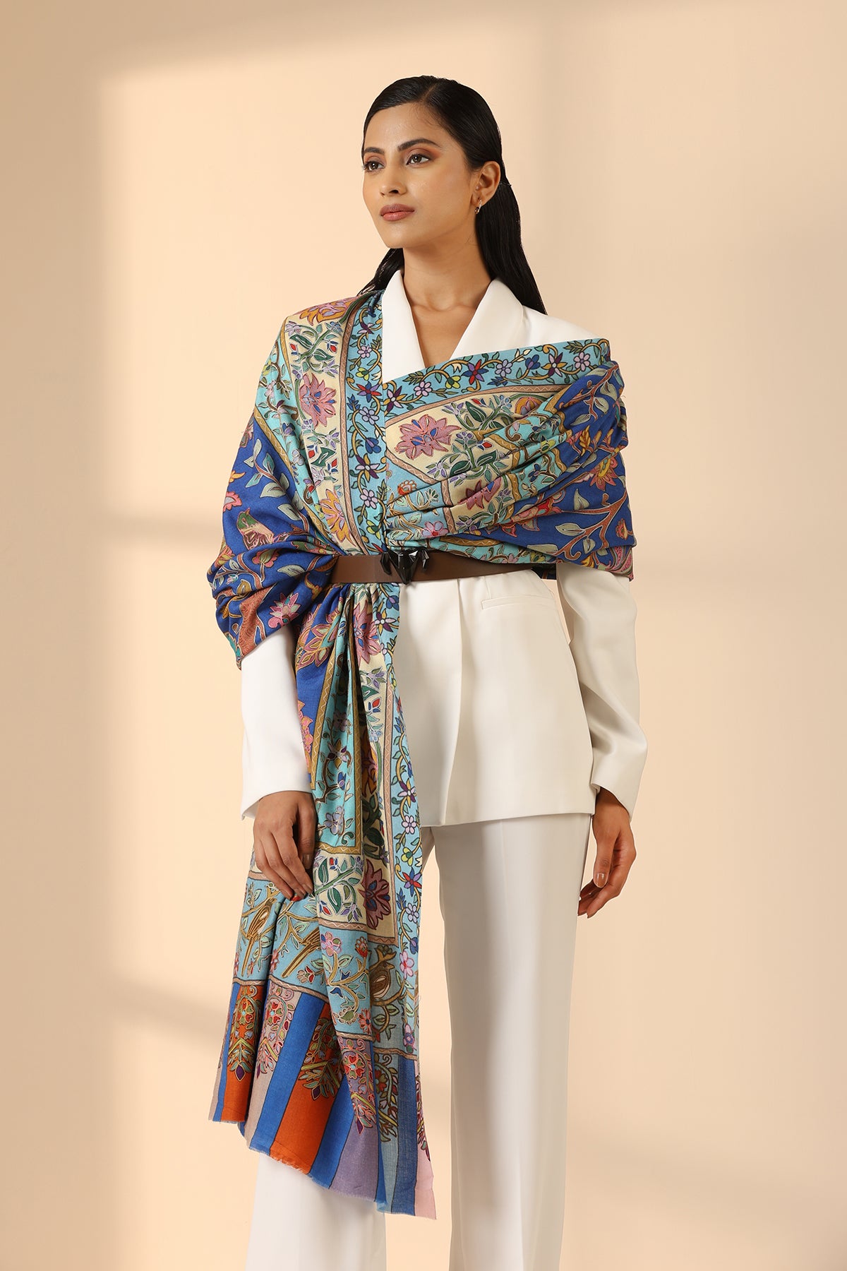 -  Aziza Cashmere Fine Wool Shawl