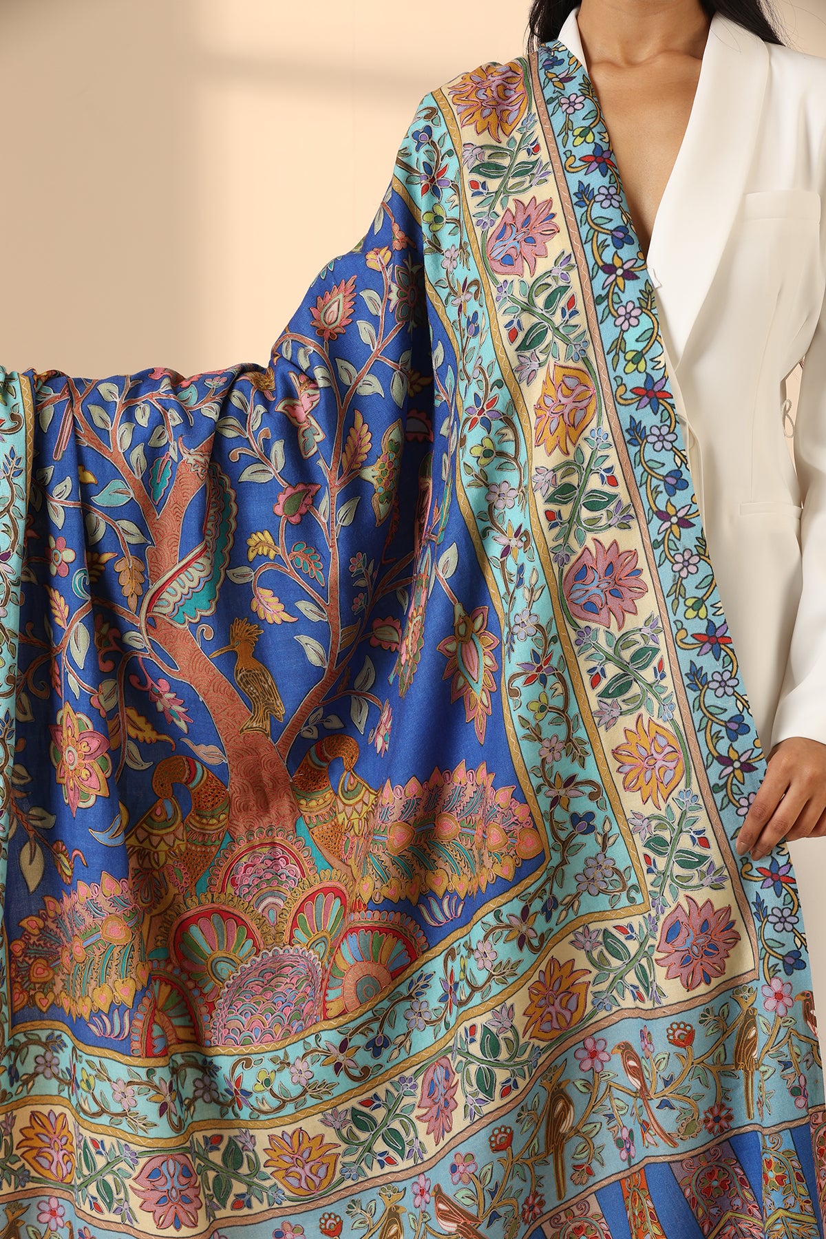 -  Aziza Cashmere Fine Wool Shawl