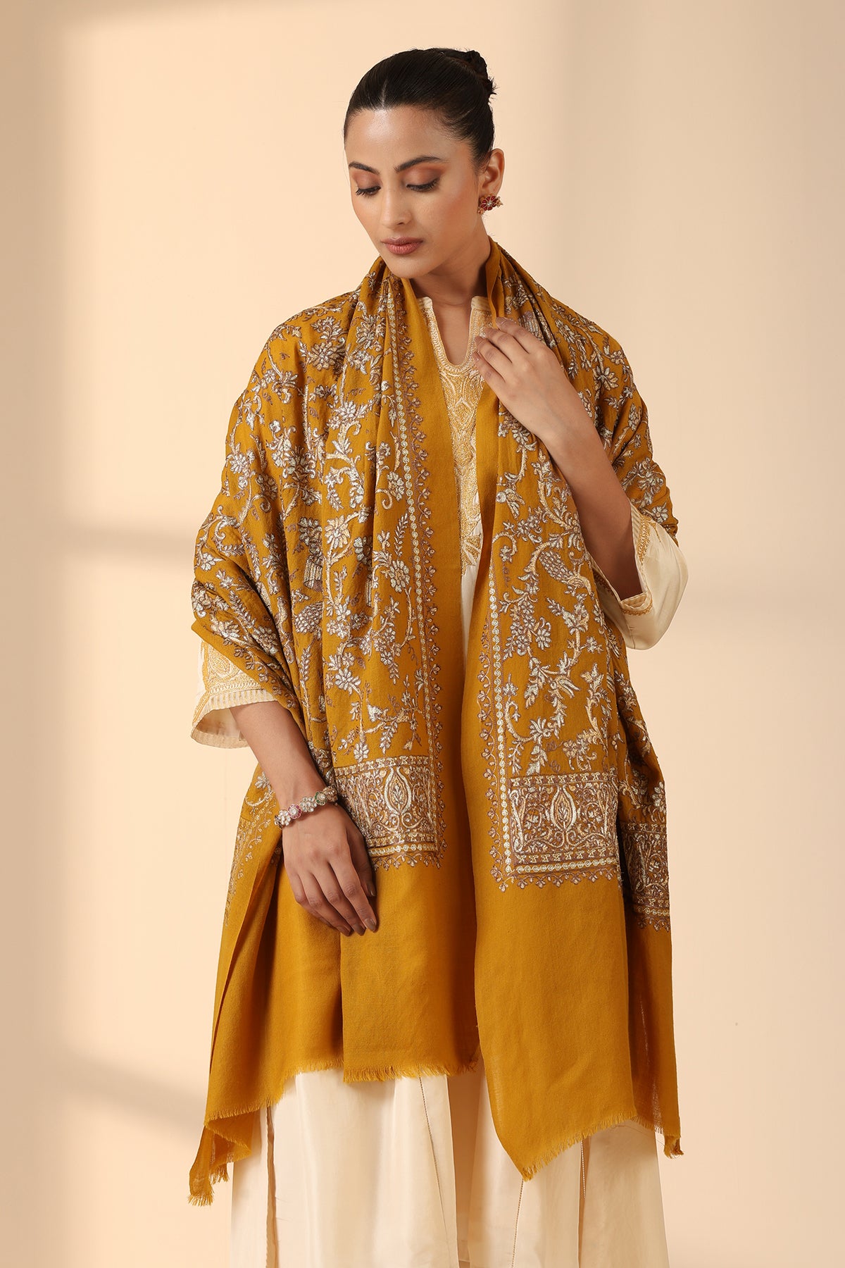 -  Zania Cashmere Fine Wool Shawl