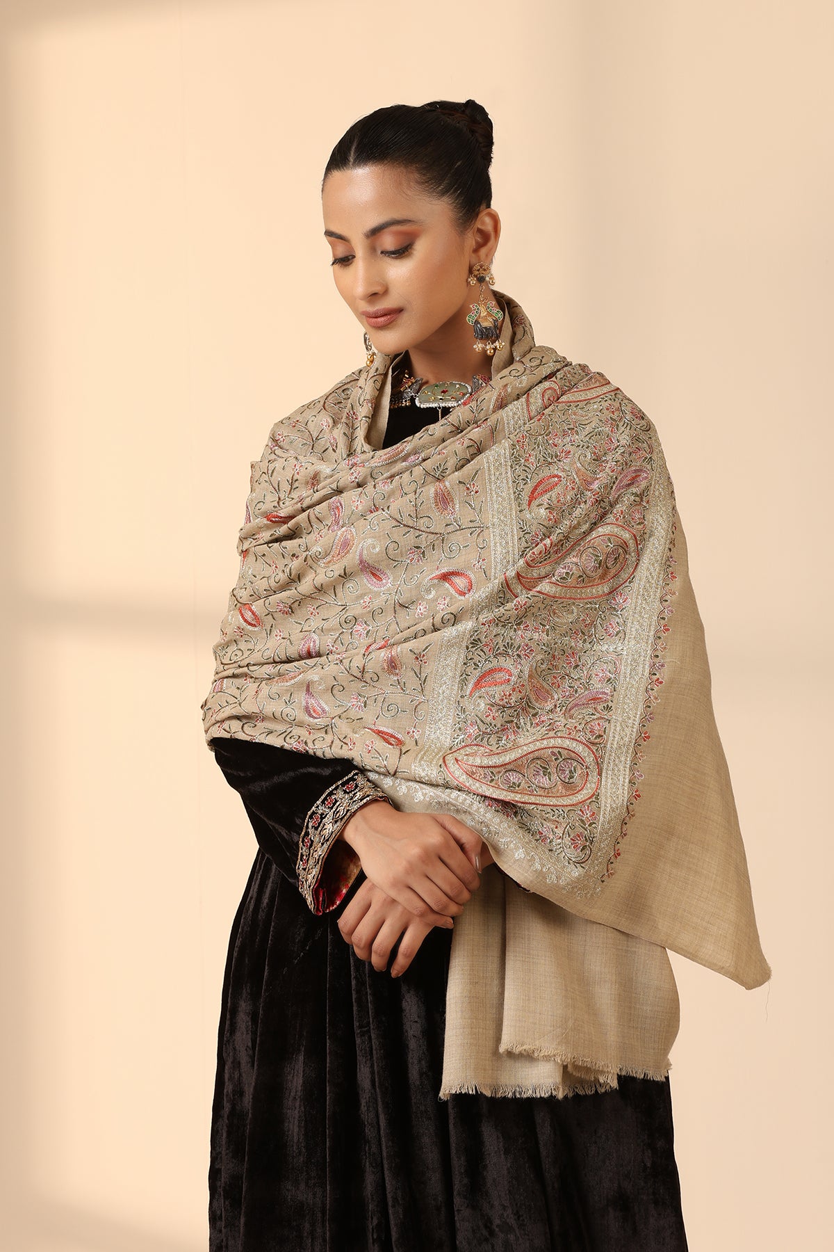 Delphine Cashmere Fine Wool Shawl