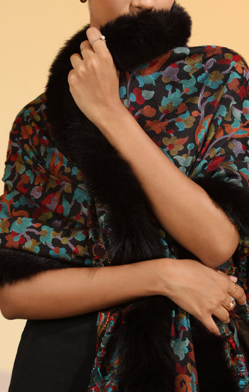 Léa Cashmere Fine Wool Fur Stole