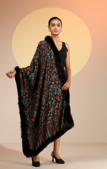 Léa Cashmere Fine Wool Fur Stole