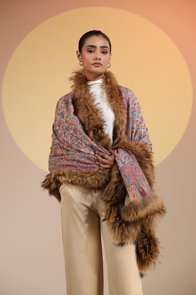 Nathalie Cashmere Fine Wool Fur Stole