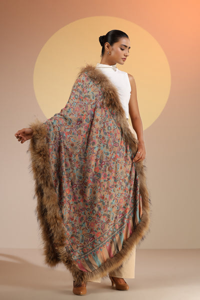 Pauline Cashmere Fine Wool Fur Stole