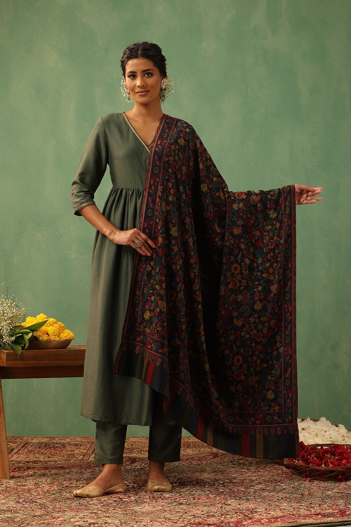 -  Anjisha Cashmere Shawl