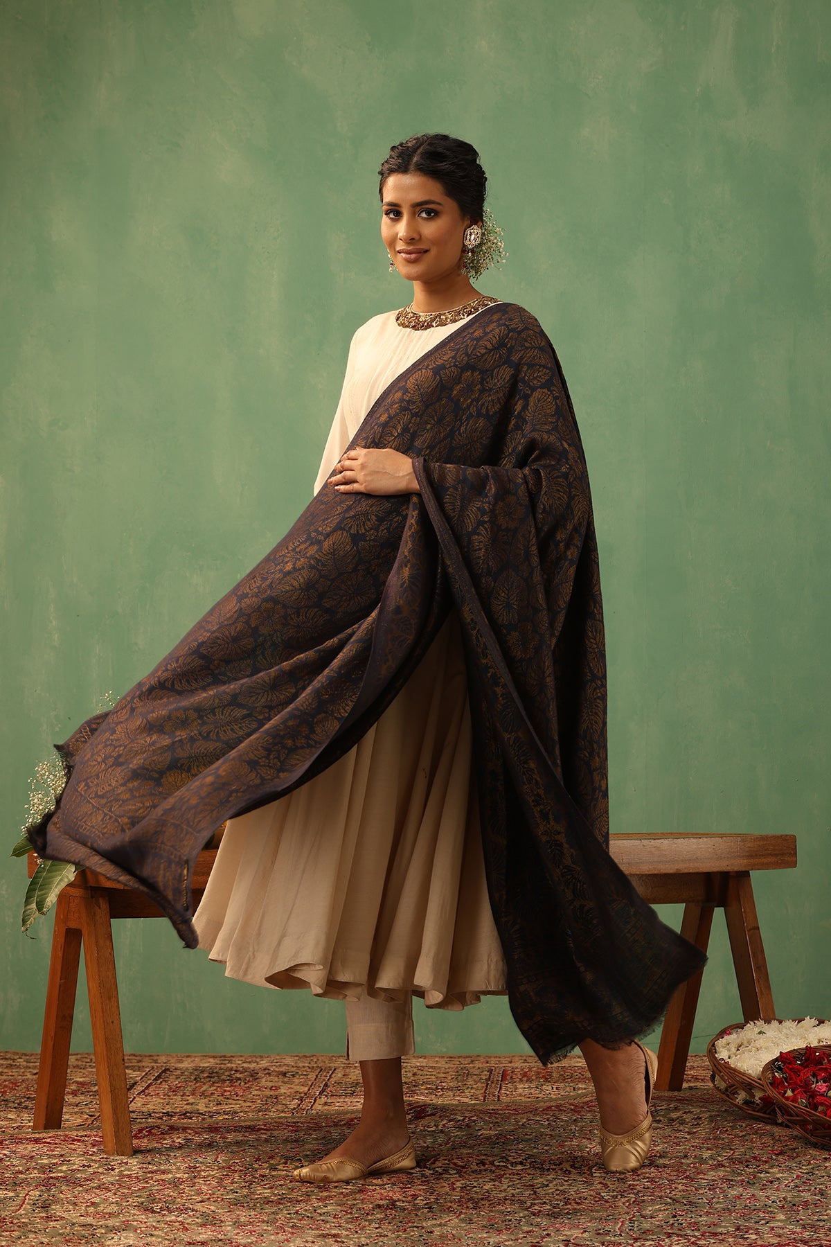 -  Oviya Cashmere Shawl