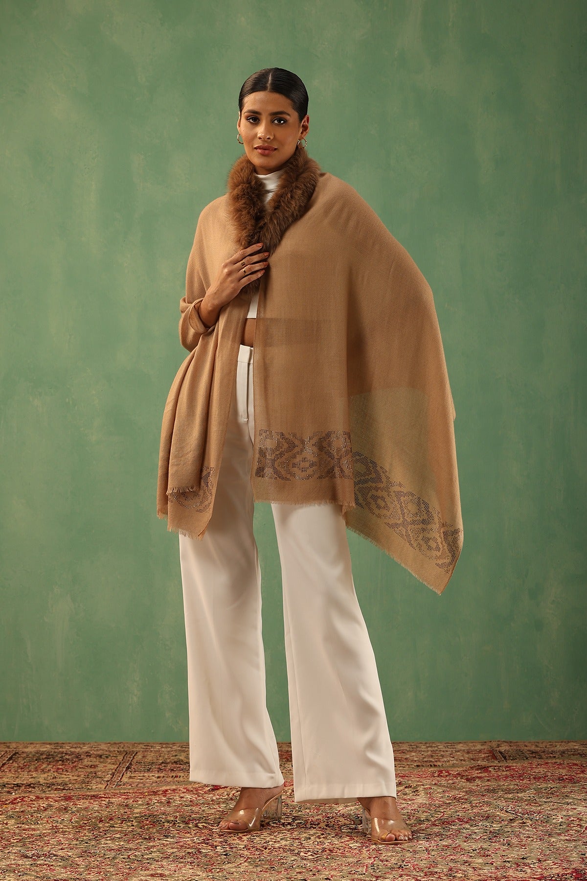 -  Angira Cashmere Fur Stole
